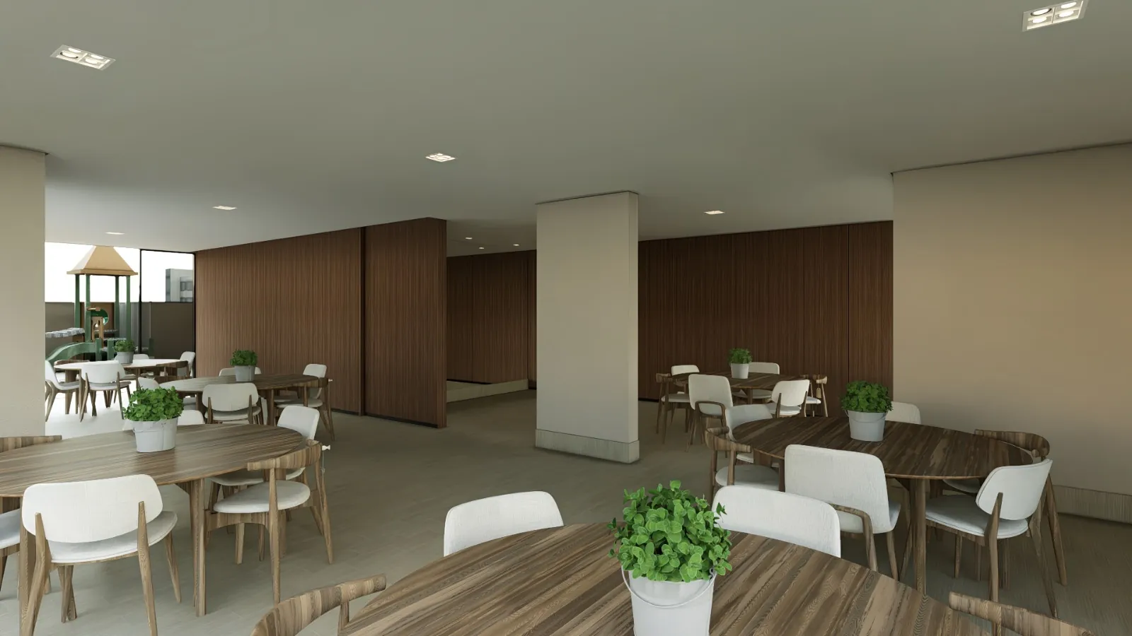 Salão de festas com vista