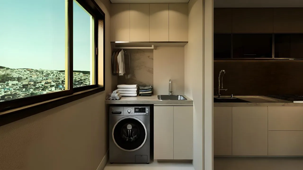 Área de serviço espaçosa