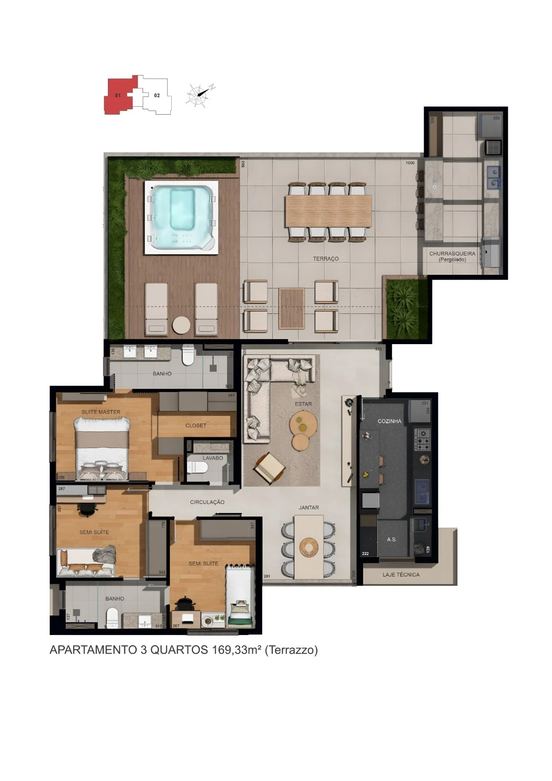 Privativa 169m² com terrazzo e SPA